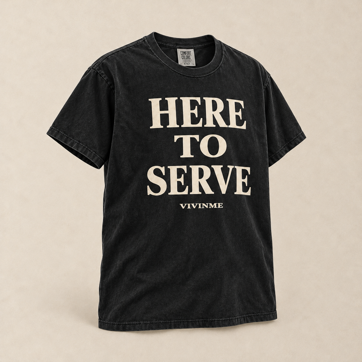 Here to Serve Christian Graphic Tee | Comfort Colors Cotton | VIVINME