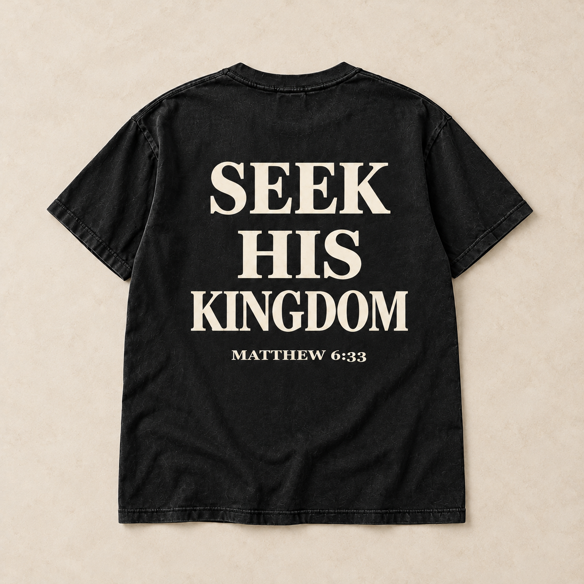 Kingdom First Christian Graphic Tee | Matthew 6:33 Cotton Shirt | VIVINME