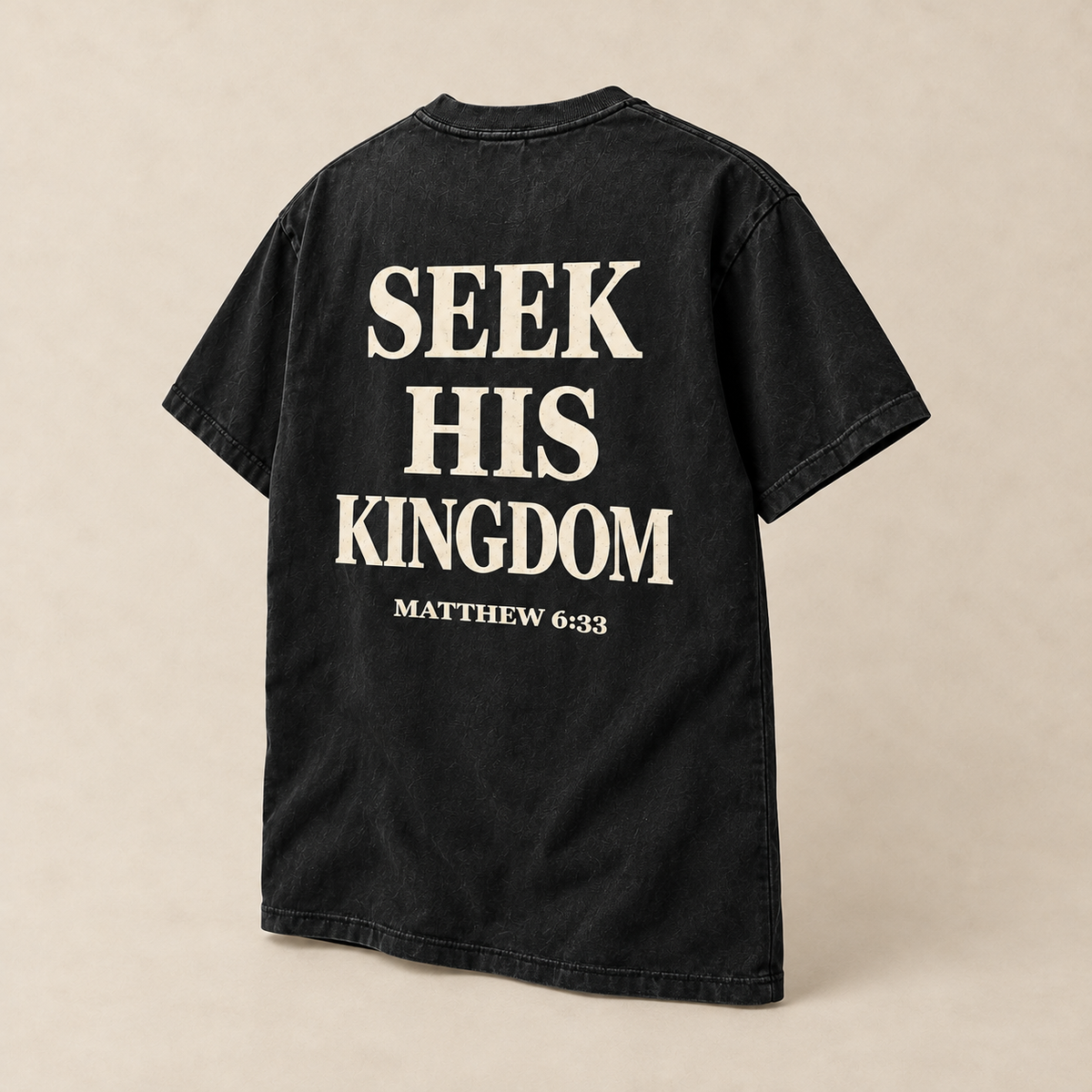 Kingdom First Christian Graphic Tee | Matthew 6:33 Cotton Shirt | VIVINME